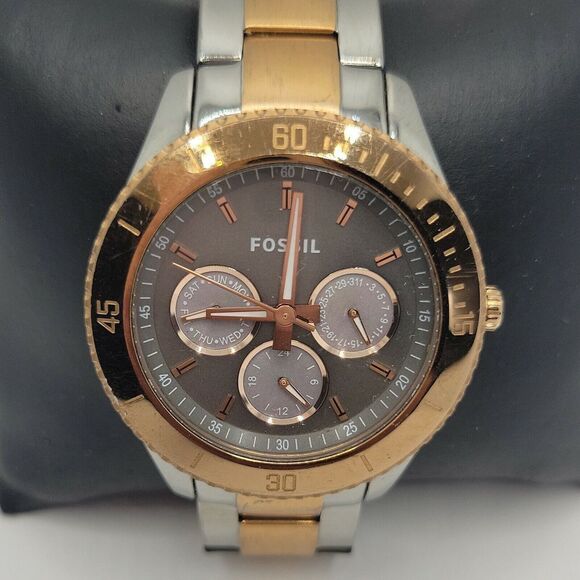 Fossil Stella ES3030 Womens Stainless Steel Analog Dial Quartz Wrist Watch DE492 - Picture 1 of 10